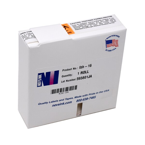 Nevs Label, Biohazard Contains Formaldehyde 7/8" x 3" - LBH-16