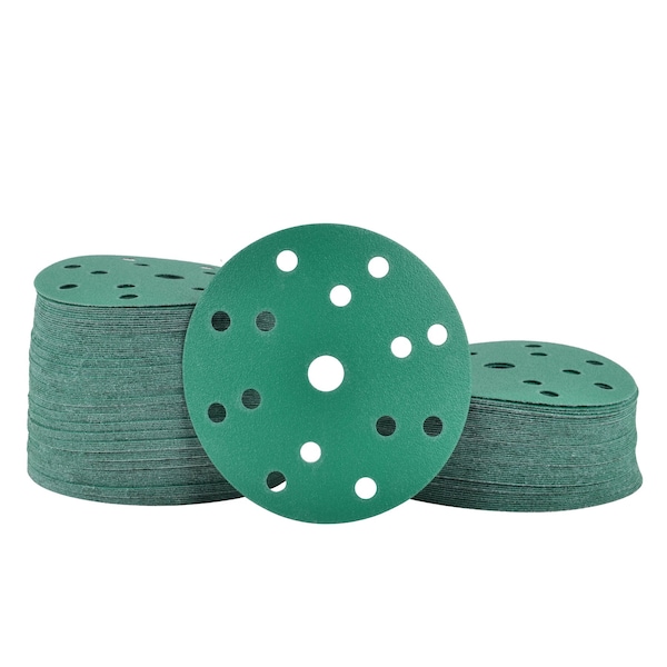 Legit Grit 6 inch Sand paper Disc, 15-Hole, 150 Grit, 150PK - LG6-15150-150