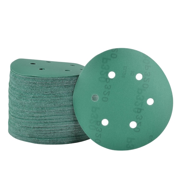 Legit Grit 6 inch Sand paper Disc, 6-Hole, 320 Grit, 100PK - LG6-6320-100