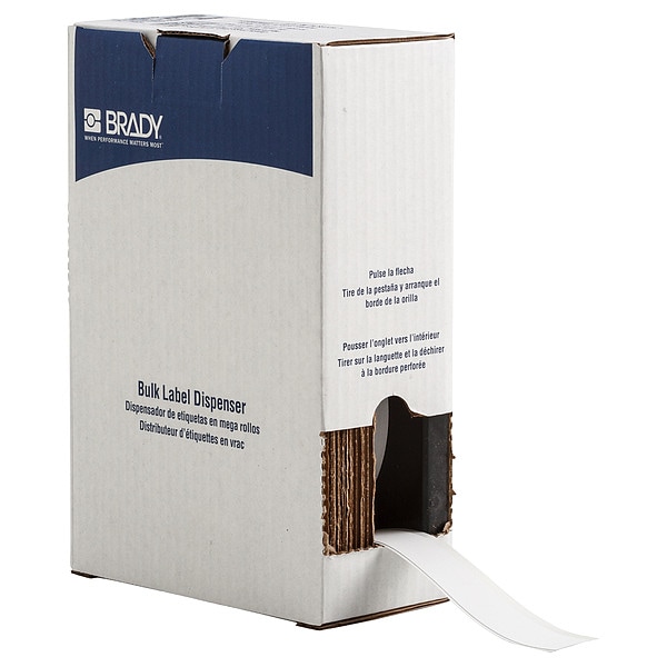 Brady Label, 1 in W, Outdoor, White - BM7C-1000-584-WT