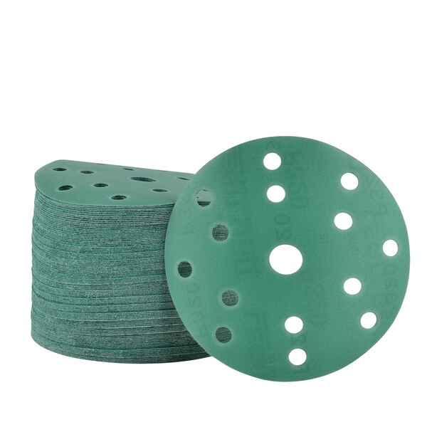 Legit Grit 6 inch Sand paper Disc, 15-Hole, 320 Grit, 100PK - LG6-15320-100