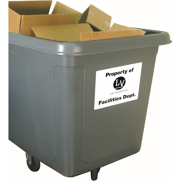 Avery Avery White Permanent Durable ID Labels for Laser Printers 6575, 8-1/2" x 11", Box of 50 - 7278206575