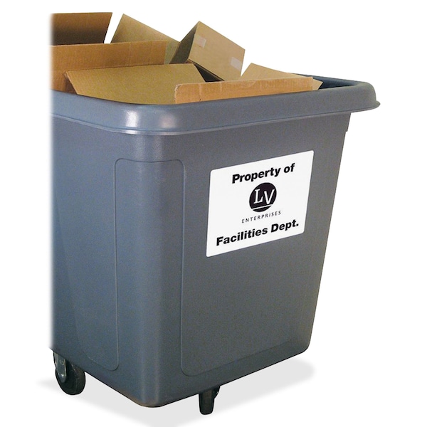 Avery Avery White Permanent Durable ID Labels for Laser Printers 6575, 8-1/2" x 11", Box of 50 - 7278206575