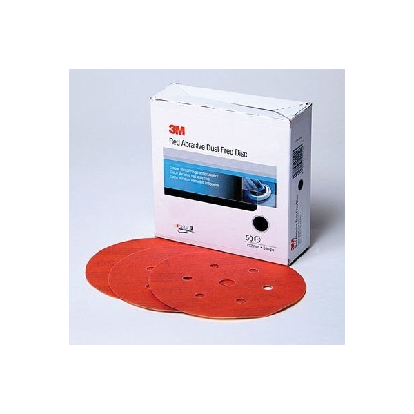 3M 3M Red Abrasive Hookit Disc D/F, 01147, 6 in, P80D, 50PK - 7000028269