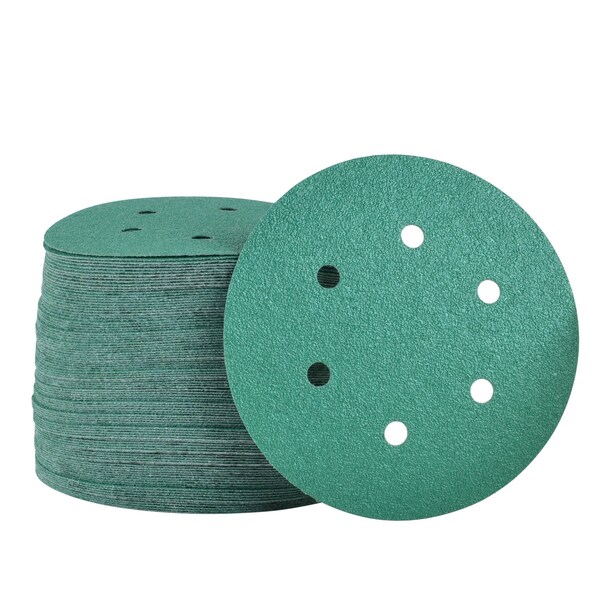 Legit Grit 6 inch Sand paper Disc, 6-Hole, 60 Grit, 100PK - LG6-660-100