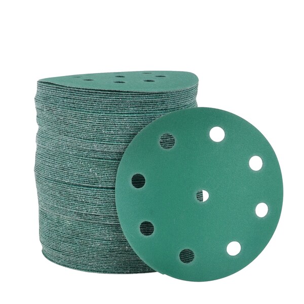 Legit Grit 5 inch Sand paper Disc, 9-Hole, 150 Grit, 100PK - LG5-9150-100
