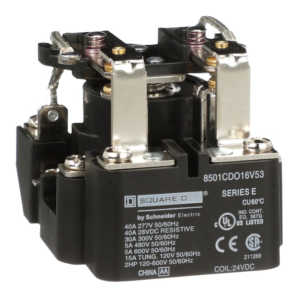 Relevador Square D, 600VAC Voltios de Bobina, 2 NA/2 NC; DPDT - 8501CDO16V53