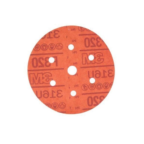 3M 3M Red Abrasive Hookit Disc D/F, 01140, 6 in, P320, 50PK - 7000028264