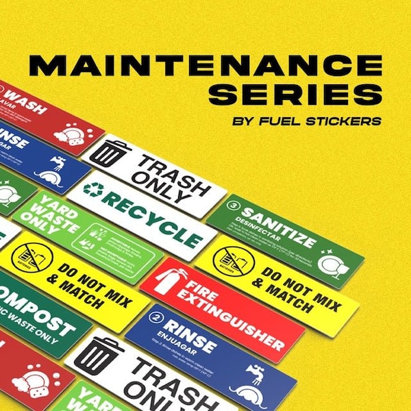 Fuel Stickers Emergency Shut Off Sign small, Emergency Stop Sticker, Machinery, Hvy-Dty, 2''x1'', 20PK - Z-2X1ESO-20PK