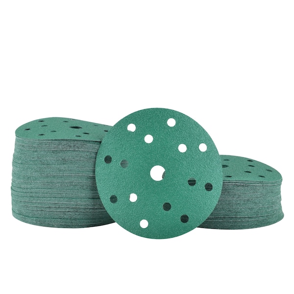 Legit Grit 6 inch Sand paper Disc, 15-Hole, 60 Grit, 150PK - LG6-1560-150