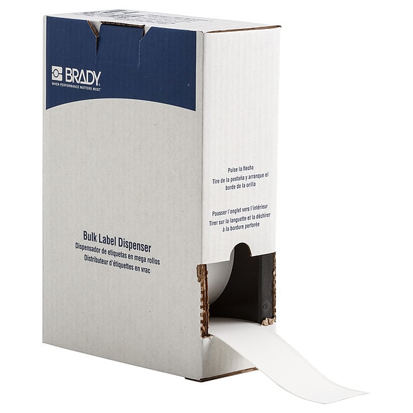 Brady Label, 2 in W, Indoor, White - BM7C-2000-855-WT