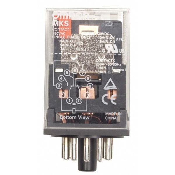Relevador de propósito general de Omron, 24V DC Coil Volts, Octal, 11 Pines, 3PDT - MKS3P5DC24