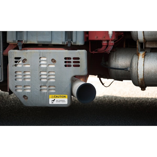 Fuel Stickers Caution - Hot Surface Stickers, Heavy-Duty Labels for Machinery and Equipment, 2in x 1in, 4PK - Z-2X1HOT-4PK