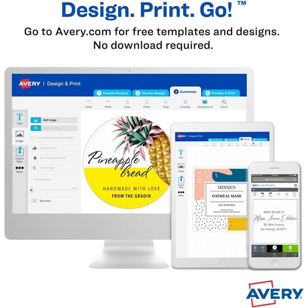 Avery Label, Square, Trublk, Brn, 300 300PK - AVE22846