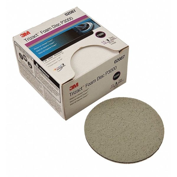 3M Abrasive Disc, 6" Dia, Silicon Carbide, P3000 Grit - 02085