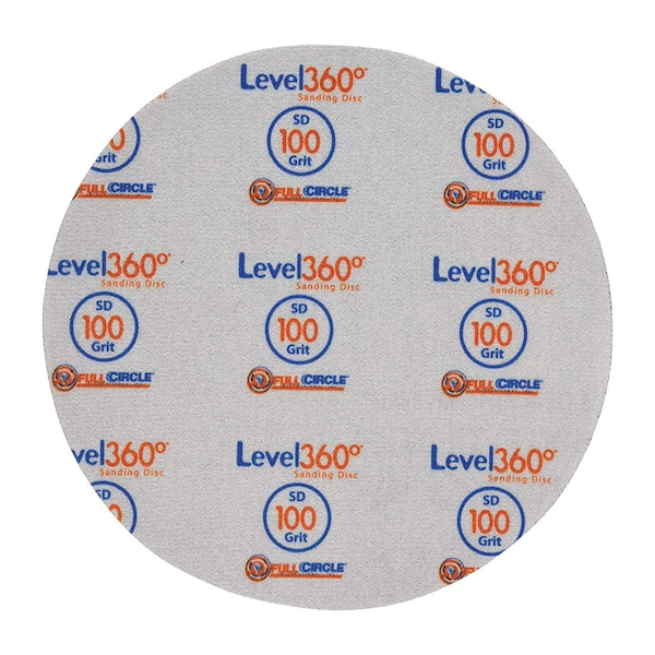 Full Circle Full Circle Level 360 8.75 in. Aluminum Oxide Hook and Loop Sanding Disc 100 Grit Medium 5 pk - SD100-5