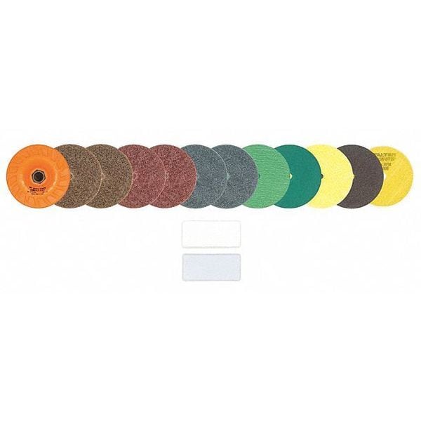 Walter Surface Technologies ABRASIVE FINISHING DISC, 4-1/2" Dia, Cryolite, Cotton, 120, 240 Grit, Surface Conditioning Type - 07Q953