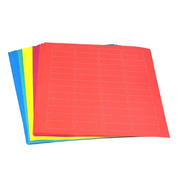 Globe Scientific Label Sheets, Cryo, 43x19mm, for Cryovials, Assorted Colors, 1300PK - LCS-43X19RW