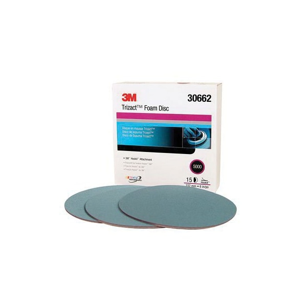 3M 3M Hookit Trizact Foam Disc, 30662, 6 in, 5000, 15 discs per box, PK/15, 15PK - 7100003887
