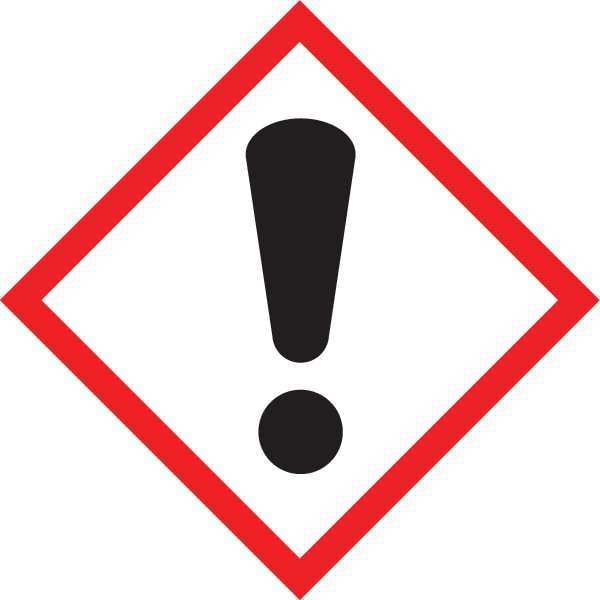 Accuform Label, Exclamation, 1x1 In, Poly, 250 Roll - LZH607EV2