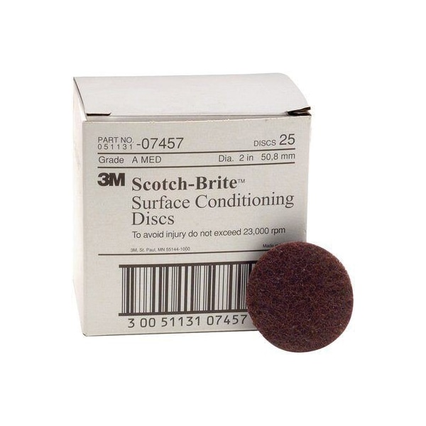 3M Scotch-Brite Surface Conditioning Disc 07457, 2 inxNH A MED5, 25PK - 7000120822