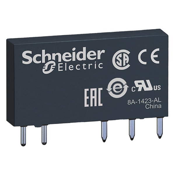 Schneider Electric Relé de Interfaz Delgado, 24V de Voltaje de Bobina CD, 5 Pines, 1 A/CI - RSL1GB4BD