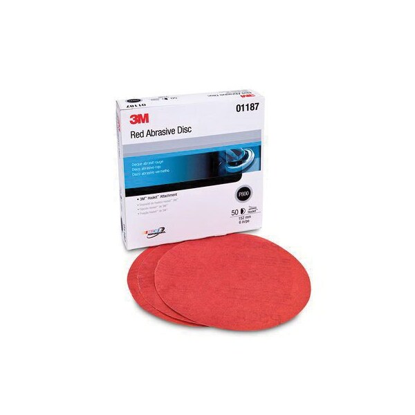 3M 01187, HOOK RED DISC, 316U, 6XNH, P800A, 50PK - 7000119779