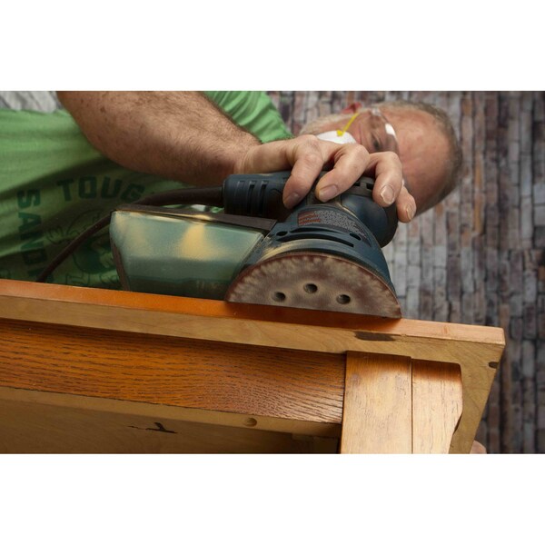 Gator Finishing 5" Red Resin Random Orbit Sander Hook and Loop Discs, 180 Very Fine Grit Prepare - 4348