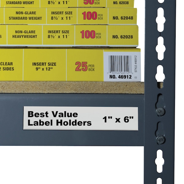 C-Line Products Label Holder, Self Adhesive, 1"L, PK50 - 87627