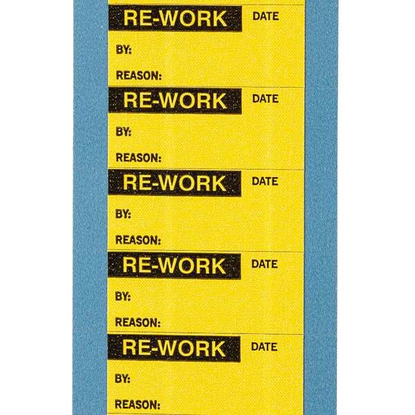 Brady Quality Control Labels 0.625" H x, PK 25, WO-5-PK - WO-5-PK