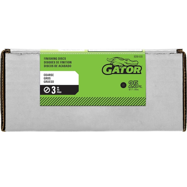 Gator Finishing Quick Change Sanding Disc, 3 in Dia, Non-Vacuum, Non-Woven, 50 Grit, Non-Woven Type - 8298035