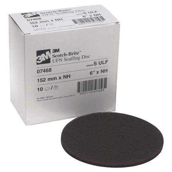 Scotch-Brite Hook-and-Loop Surface Conditioning Disc, 6" Dia, No Hole, Silicon Carbide, 1500 Grit, Coated Type - 7000120839