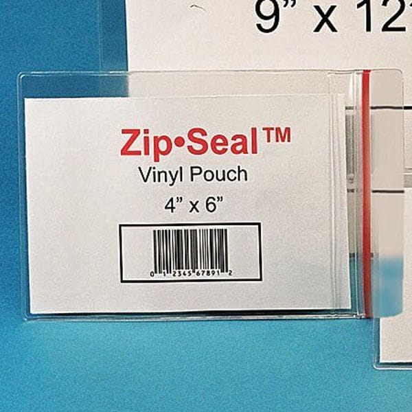 Aigner Index 9" x 12" Zip Seal Vinyl Pouches, Pk25 - ZSP-912