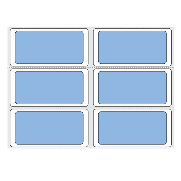 Nevs Direct Thermal Piggy Back Label, Individual 2-up 13/16" x 1-11/16" - CS-PB-T2-B
