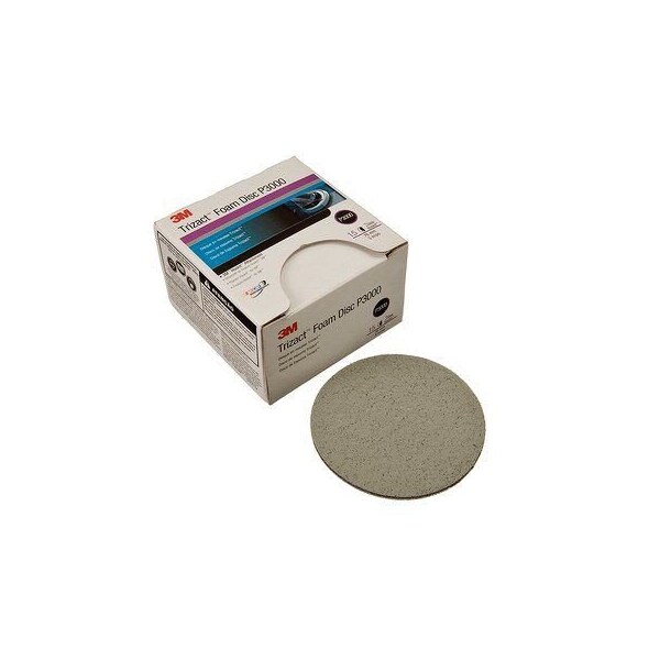 3M 3MTM TrizactTM HookitTM Foam Discs, 02096, 5 in, P3000, PK/15, 15PK - 7100312165