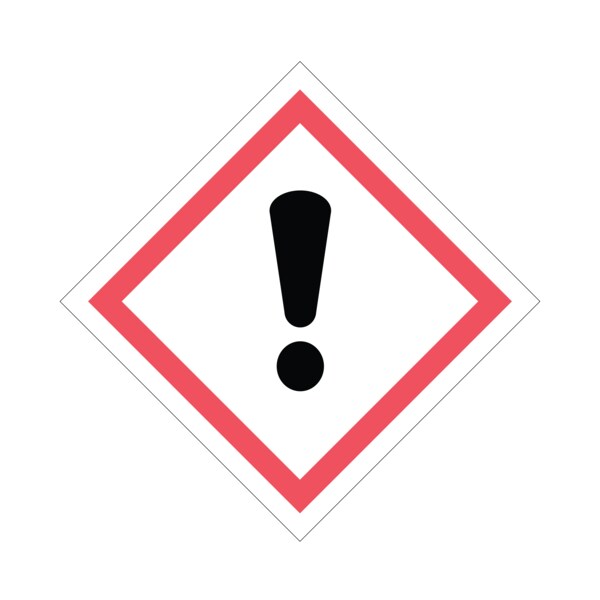 Nevs GHS Pictogram Label - Irritant w/Laminate 10" x 10" - GHS-10-IR
