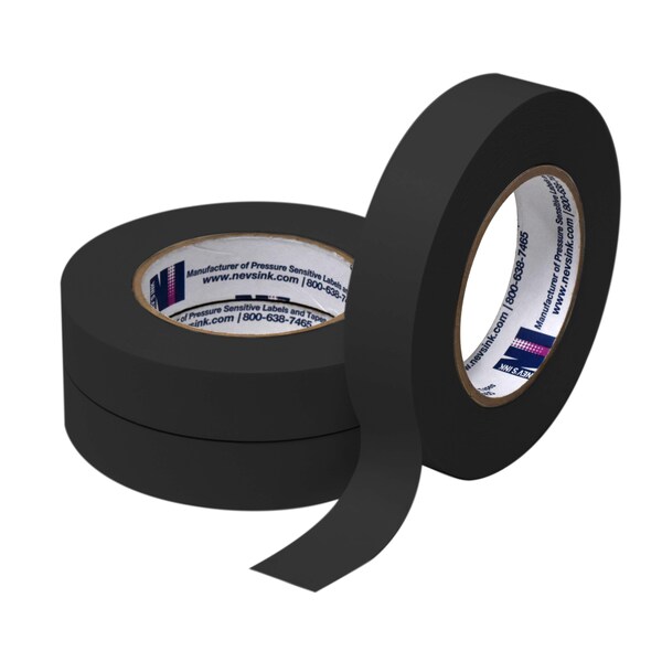 Nevs 1" wide x 60yd Black Labeling Tape - T-100-BLACK