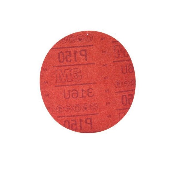 3M 3M Red Abrasive Hookit Disc, 01223, 6 in, P150, 50PK - 7000119786