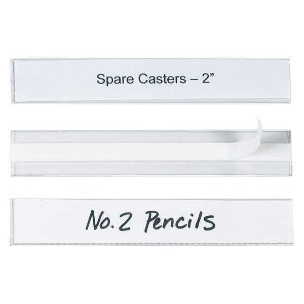 Hol-Dex Hol-Dex Self-Adhesive Plastic Label Holder, 1" x 6", Clear, 12/Case - LH112
