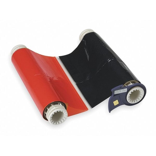 Brady Ribbon Cartridge, Black/Red, 8-3/4 In. W - 13520