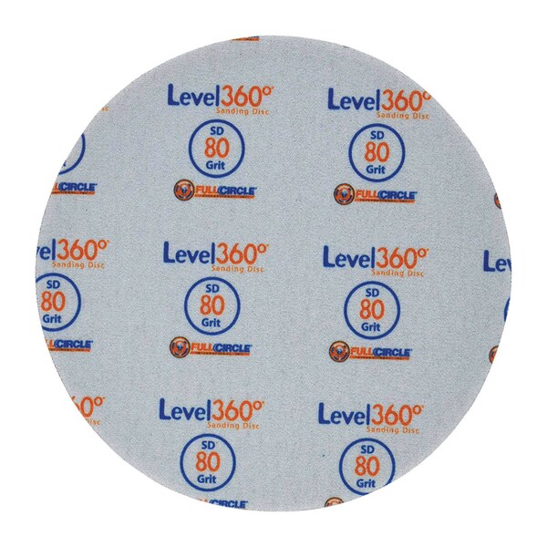 Full Circle Full Circle Level 360 8.75 in. Aluminum Oxide Hook and Loop Sanding Disc 80 Grit Medium 5 pk - SD80-5