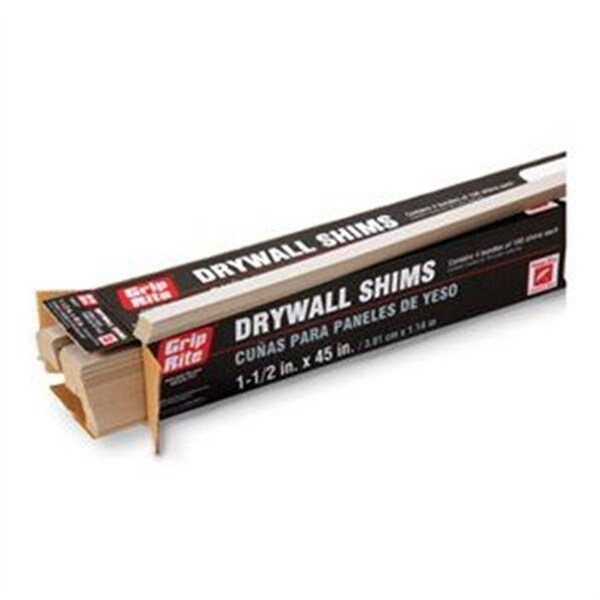 Primesource Building Products Primesource Building Products 256124 45 x 1.5 in. Drywall Shims; Pack of 100 - 256124
