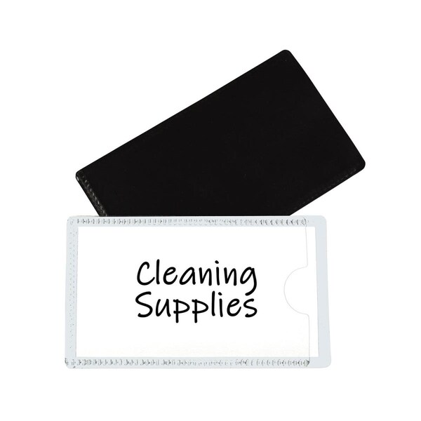 Clineprod 4.25 x 2.25 in. Slap Stick Magnetic Side Load Label Holder, White - CLI87707