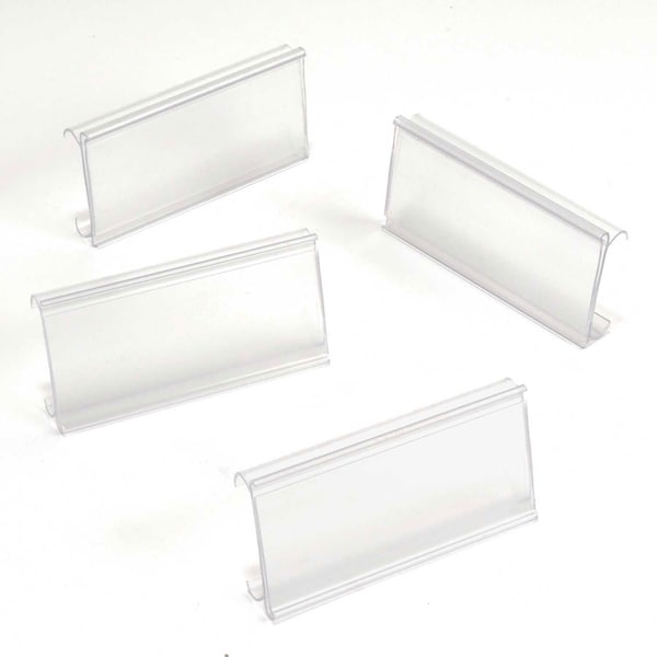 Global Industrial Clear Label Holder 3W x 1-1/4H With Paper Insert, 25 Piece - ABM3C-25