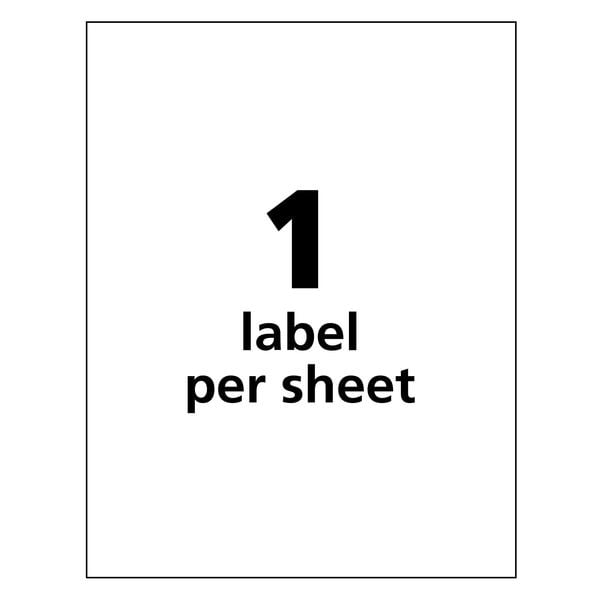 Avery 8-1/2" x 11" GHS Chemical Labels for Laser Printers, 50 labels/50-sheets - 7278260501