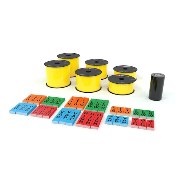 Labeltac LabelTac 4 Pro and Pro X, Yellow Ammonia Pipe Marking Supply Bundle - SUP-AMM-Y-LT4P