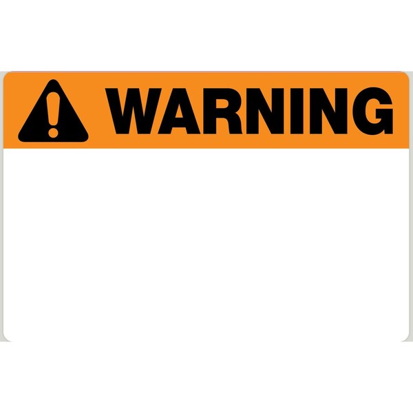 Labeltac LabelTac 4 and Pro Model Die-Cut Warning OSHA Header Roll 3in x 5in, 200 labels per roll - LT35WARN