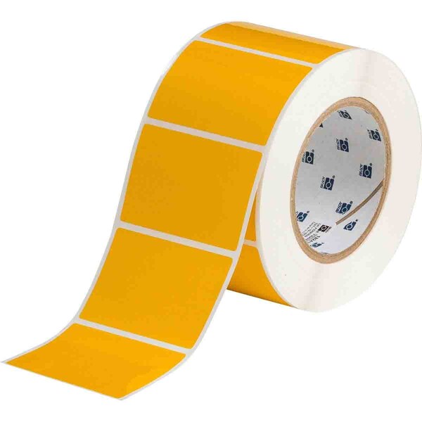 Brady Harsh Environment Multi-Purpose Polyester Labels for 3 in. Core Printers - 2 in. x 3 in. Yellow - THT-19-423-1-YL
