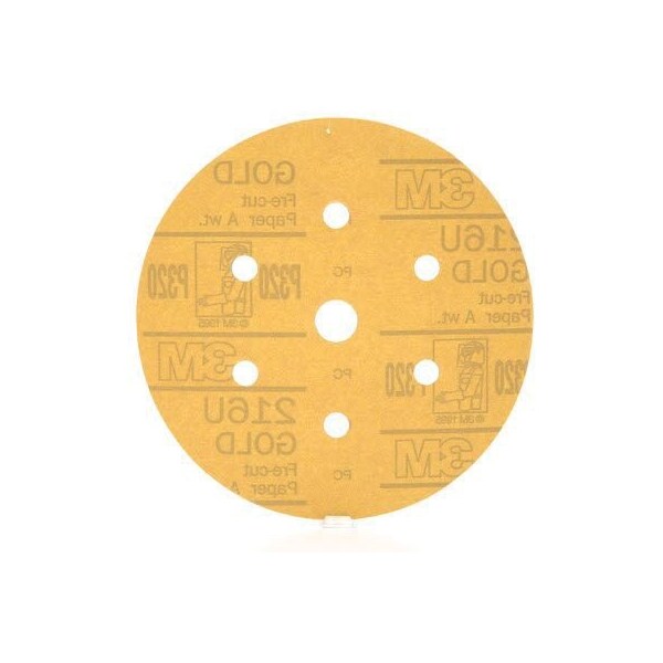 3M 3M Hookit Gold Disc D/F 216U, 01075, 6 in, P320A, 100PK - 7000119689