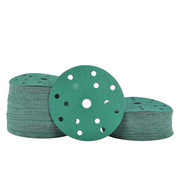 Legit Grit 6 inch Sand paper Disc, 15-Hole, 80 Grit, 150PK - LG6-1580-150